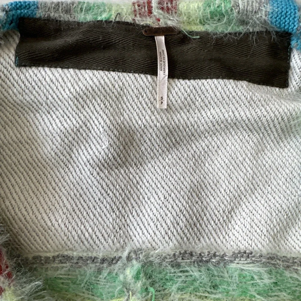 Free People Fair Weather Fuzzy Oversized‎ Women's Sweater Cardigan Size Small